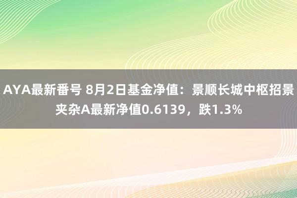 AYA最新番号 8月2日基金净值：景顺长城中枢招景夹杂A最新净值0.6139，跌1.3%