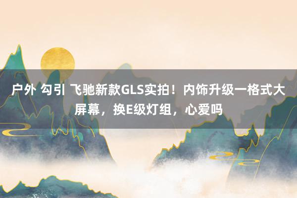 户外 勾引 飞驰新款GLS实拍！内饰升级一格式大屏幕，换E级灯组，心爱吗