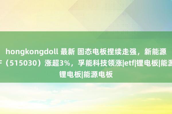 hongkongdoll 最新 固态电板捏续走强，新能源车ETF（515030）涨超3%，孚能科技领涨|etf|锂电板|能源电板