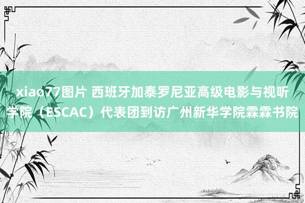 xiao77图片 西班牙加泰罗尼亚高级电影与视听学院（ESCAC）代表团到访广州新华学院霖霖书院