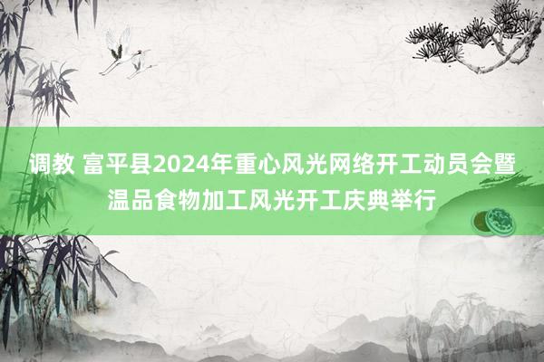 调教 富平县2024年重心风光网络开工动员会暨温品食物加工风光开工庆典举行